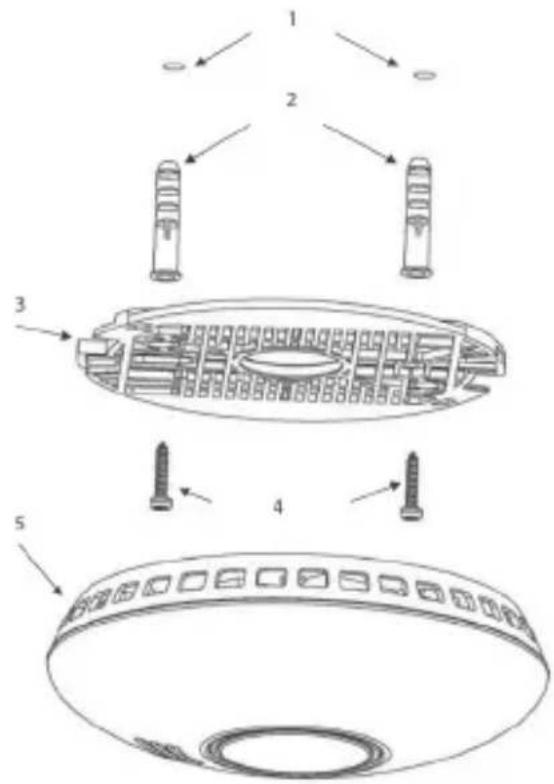 Emos P56500 - Sposób zakładania obudowy detektora - 2