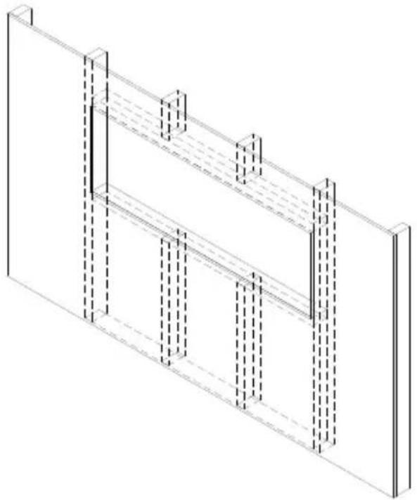 DIMPLEX Prism - In de wand ingebouwde installatie - 100mm diep - 2