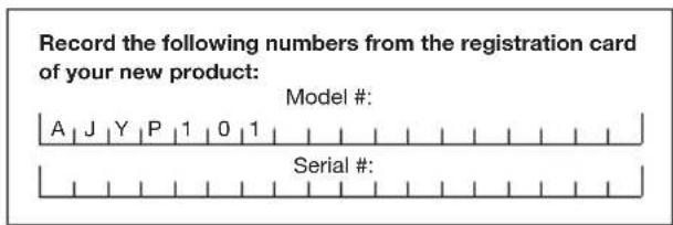 Aqua Joe AJYP101 - Model + Serial Numbers - 1