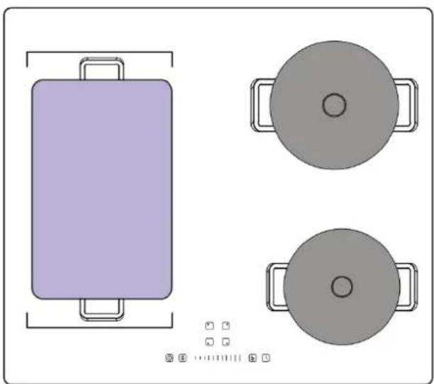 CONTINENTAL EDISON CETI4ZFLEXB1 - Utiliser la zone modulaire - 1