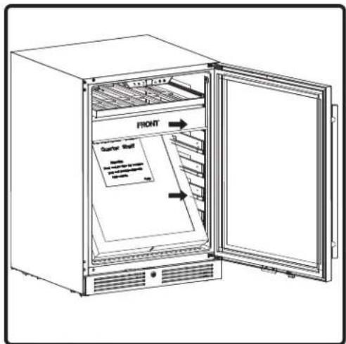 Zephyr Presrv PRB24C01CBSG - Retractable Glass Quarter Shelf Installation - 1