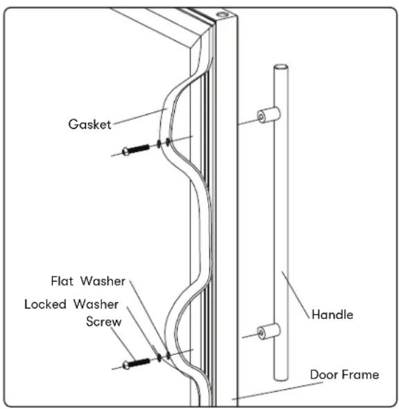 Gasket Flat Washer Locked Washer Screw Handle Door Frame