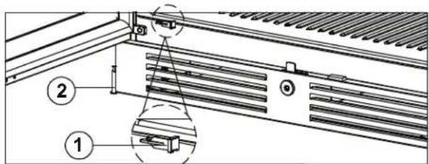 Technical diagram showing labeled components of a mechanical or electrical assembly with numbered annotations