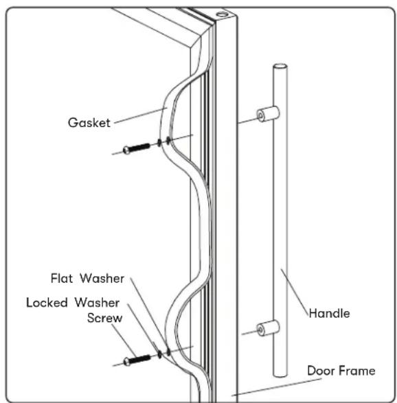 Gasket Flat Washer Locked Washer Screw Handle Door Frame