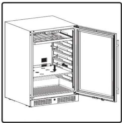 Zephyr Presrv PRB24C01CPG - Retractable Glass Quarter Shelf Installation - 3