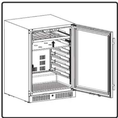 Zephyr Presrv PRB24C01CPG - Retractable Glass Quarter Shelf Installation - 2