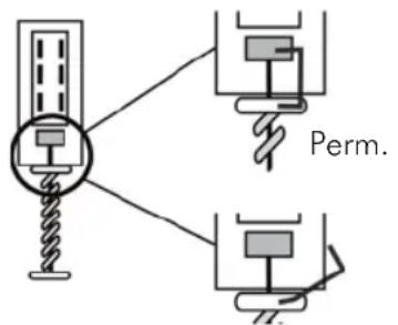 ABUS SE1000 - Raccordements Modification du comportement de commutation (contact impulsionnel/permanent) - 1