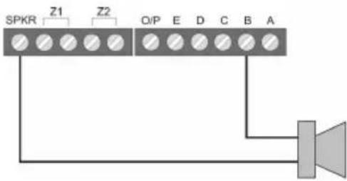 ABUS AZ4210 - Connecting loudspeakers (optional) - 1
