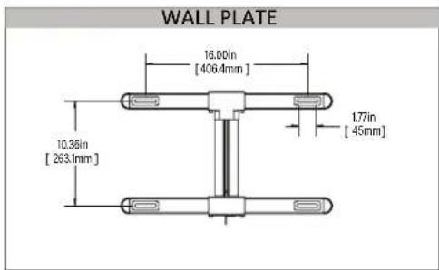 WALL PLATE 16.00in [406.4mm] 10.36in [263.1mm] 1.77in [45mm]