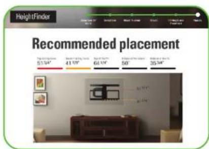 HeightFinder Recommended placement 51.94" 41.90" 68.10" 58" 35.74"