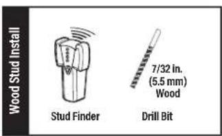 Wood Stud Install Stud Finder Drill Bit 7/32 in. (5.5 mm) Wood