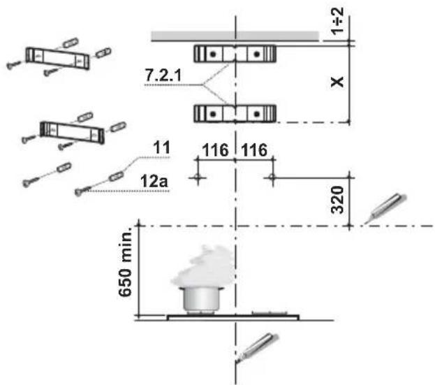 FALCON FHDSF1100BL - Wall drilling and bracket fixing - 1