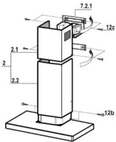 FALCON FHDSF1100BL - Lower exhaust flue - 1