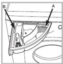 HOTPOINT NDD10725KAEU - Compartiment 2 : additifs (adoucissants, etc.) - 1