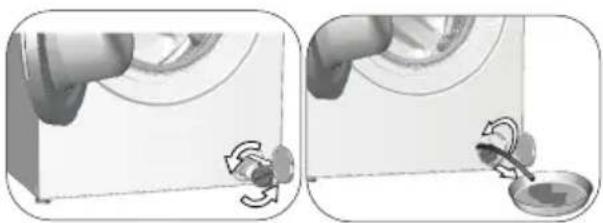 BEKO 60081565NCH1 - Si le produit dispose d'un tuyau de vidange en cas d'urgence, procédez comme suit pour évacuer l'eau : - 1