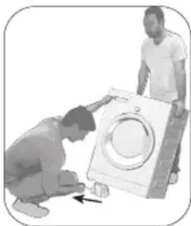 BEKO BAW 389 UK - Retrait des renforts de conditionnement - 1
