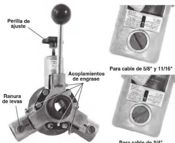 RIDGID K4310 FXP - Ajuste de la unidad AUTOFEED según el diámetro del cable - 1