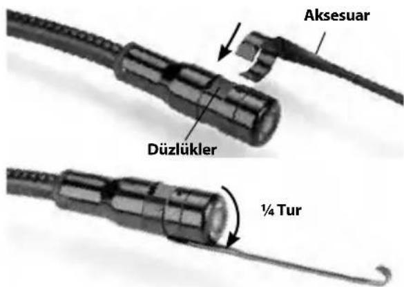 RIDGID SeeSnake microREEL CA350 - Aksesuarların Takılması - 1