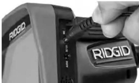 RIDGID SeeSnake microREEL CA350 - Betrieb mit dem Netzteil - 1