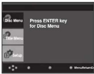 Press ENTER key for Disc Menu