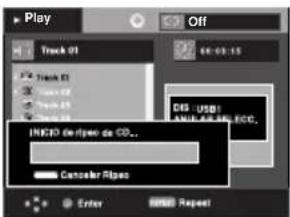 Play Off Track 01 Track 02 Track 03 Track 04 Track 05 Track 06 INCEO de Repeur de CD... Canceler Files Enter Repeat