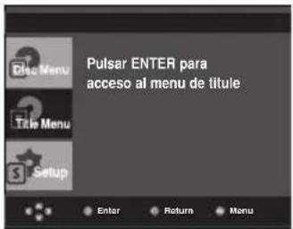 Pulsar ENTER para acceso al menu de titre Dlc Menu Title Menu Setup Enter Return Menu