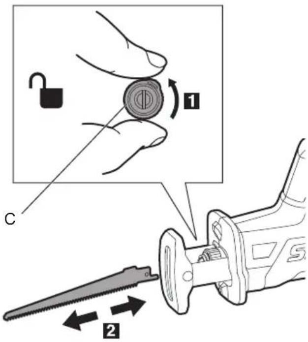 Diagram illustrating a manual switch tool application with labeled parts and step indicators