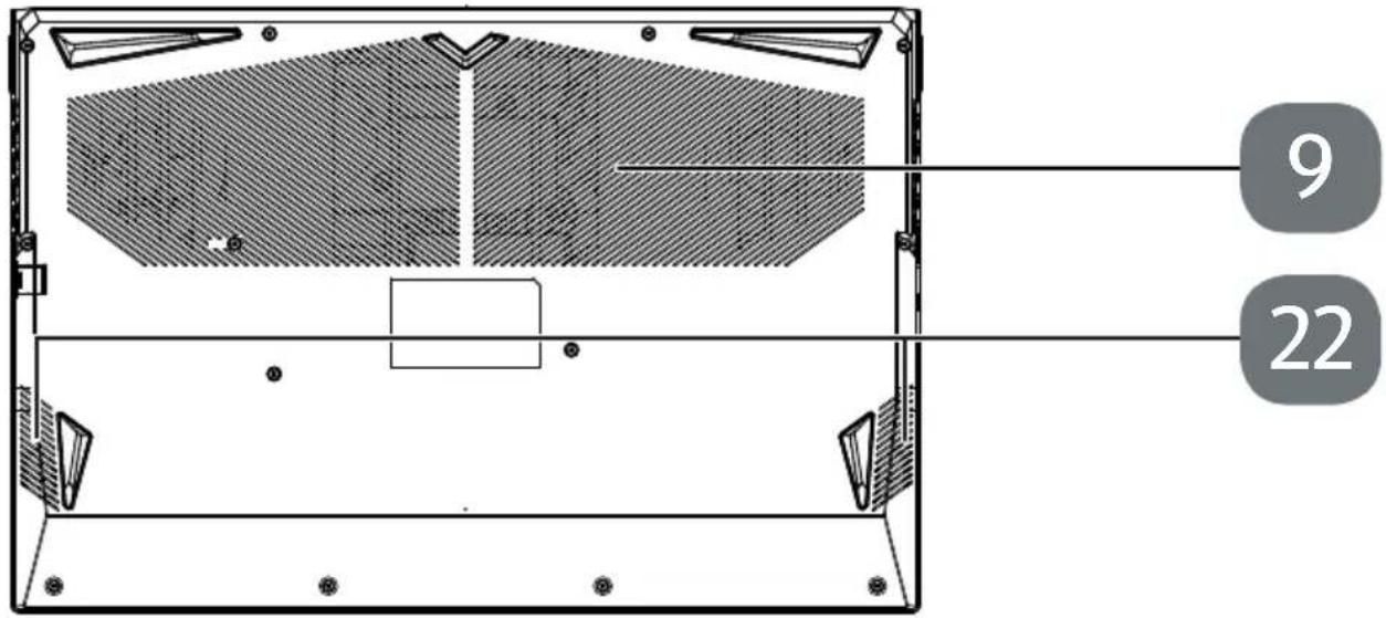 MEDION ERAZER Deputy P50 - Vue de dessous - 1