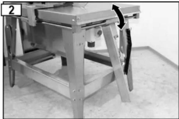 ATIKA BTH 400 - Folding down the longitudinal stop - 1