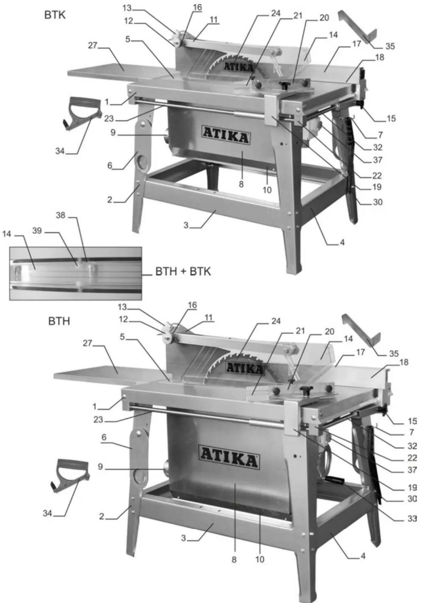 ATIKA BTK 400 - Ricambi - 1