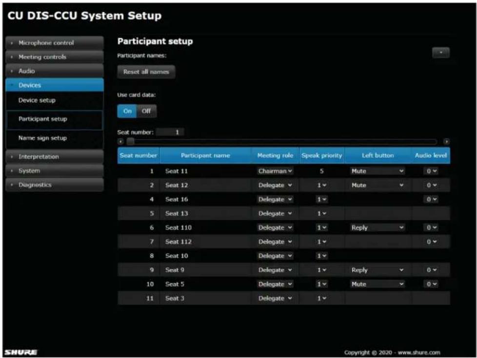 SHURE MXC416DF - Interface Web - 1