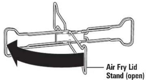 Air Fry Lid Stand (open)