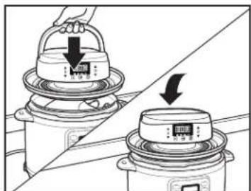 HAMILTON BEACH 34510 - Utilisation du couvercle Air Fry après la cuisson sous pression (suite) - 4