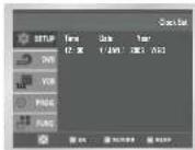 SAMSUNG DVDV70 - Setting the Date and Time - 3