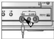 SAMSUNG DVDV70 - Connecting an RCA Audio/Video Input Cable - 1