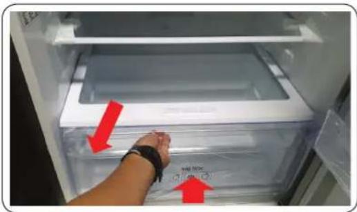 SAMSUNG RT62K7115BS - To remove the drawer - 1