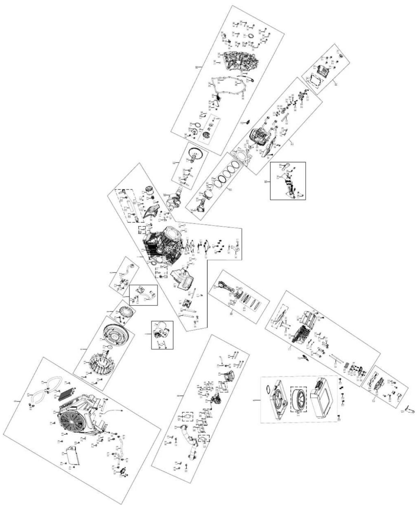 WESTINGHOUSE WGen20000c - ENGINE EXPLODED VIEW - 1
