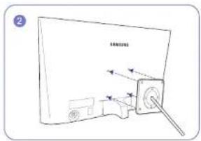 SAMSUNG S27F354FHC - 若要鎖定防盜鎖定裝置: - 6