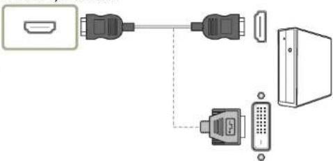 SAMSUNG S27F354FHC - 使用 HDMI 或 HDMI-DVI 繳線進行連接 - 6
