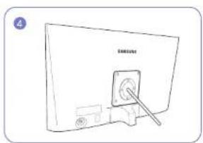 SAMSUNG S27F354FHC - 若要鎖定防盜鎖定裝置: - 8
