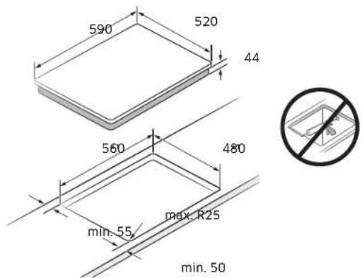 SAMSUNG NZ64B5067YJ - Installation de la table de cuisson - 2