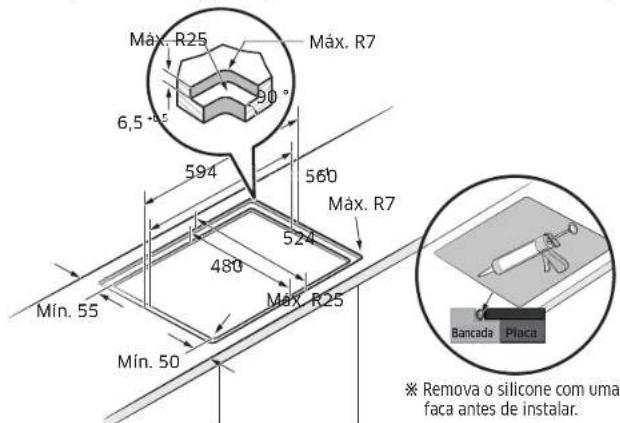 SAMSUNG NZ64B5067YJ - Instalar a placa - 4