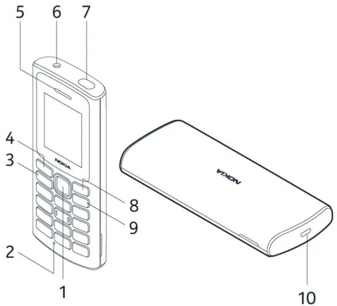 NOKIA 105 4G 2021 - TOUCHES ET COMPOSANTS - 1