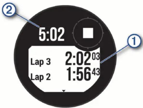 GARMIN Instinct 2X Solar - Utilisation du chronomètre - 1