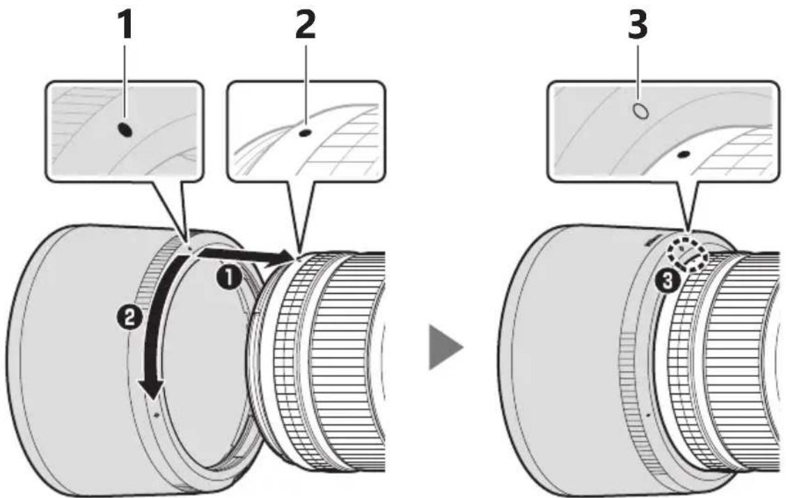 NIKON NIKKOR Z 85mm f1.2 S - Fixation du parasoleil - 1