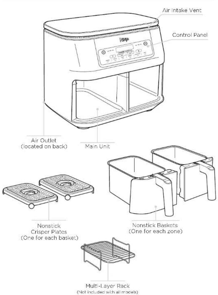 NINJA Foodi DZ201 - SAVE THESE INSTRUCTIONS - 1