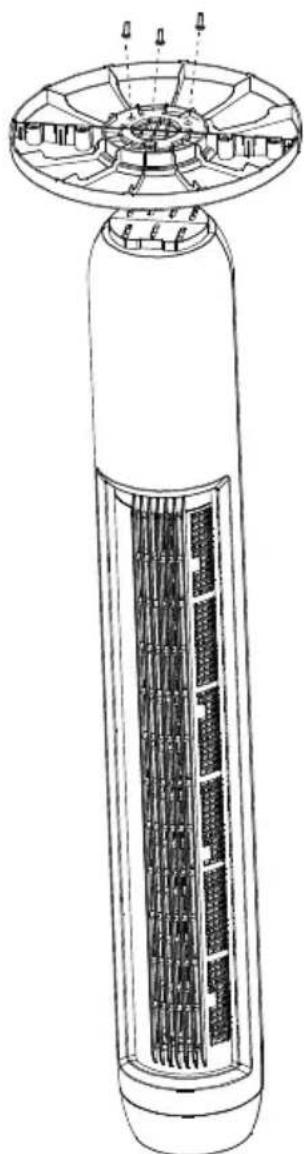 BEKO EFW6800W - Montez le support et la colonne - 1