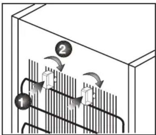 BEKO FNE312E41WN - Installing the Plastic Wedges - 1
