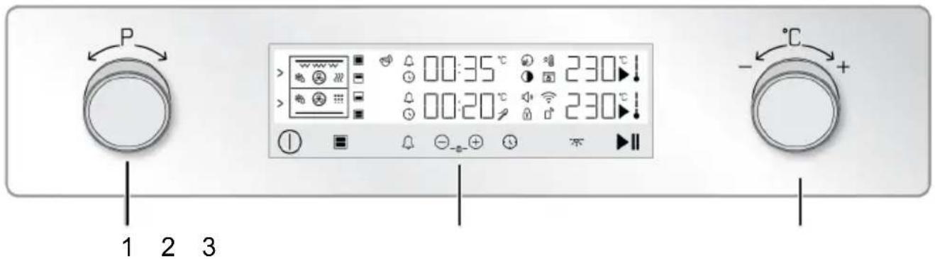 P 00:35 °C 230 00:20 °C 230 1 2 3 - °C +