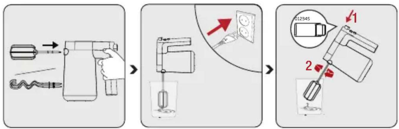 BEKO HMM 62404 W - Schneebesen / Knethaken - 1